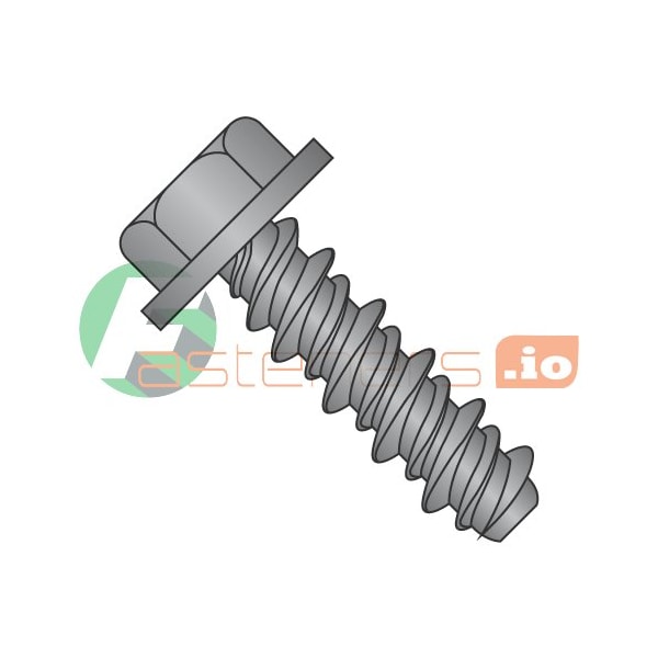 Newport Fasteners Thread Cutting Screw, #10 x 1/2 in, Black Oxide Steel Hex Head Hex Drive, 8000 PK 334026 - main